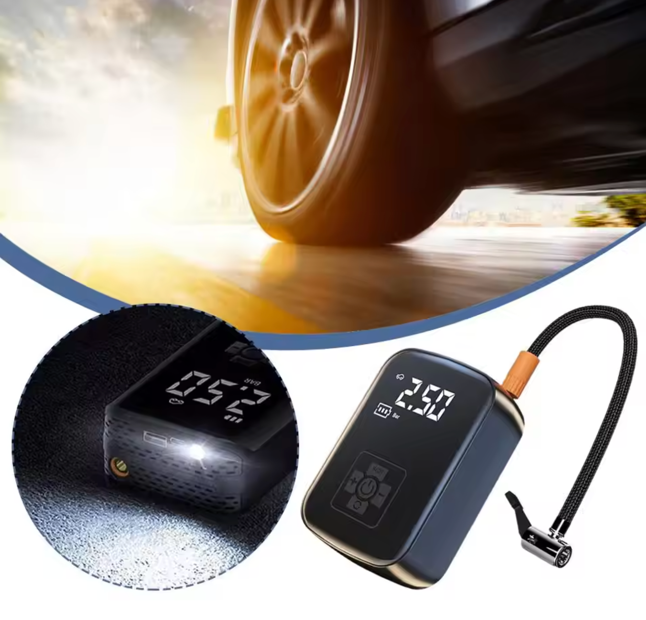 Portable Wireless Car Air Pump